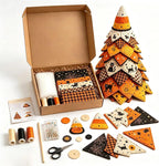 Halloween Quilted Fabric Tree Craft Kit – DIY 3D Sewing Centerpiece