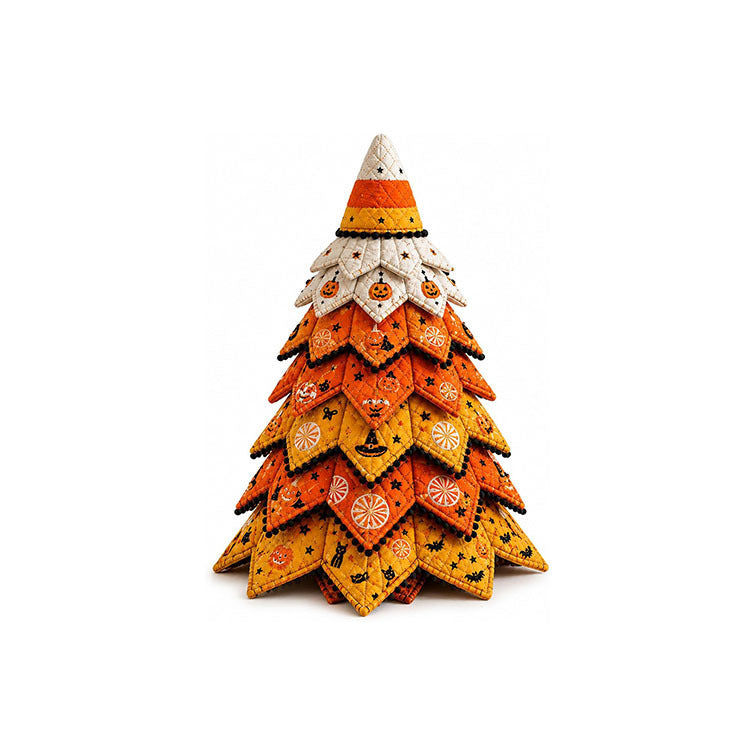 Halloween Quilted Fabric Tree Craft Kit – DIY 3D Sewing Centerpiece