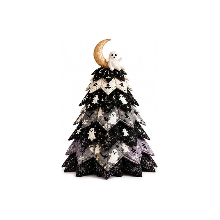 Halloween Quilted Fabric Tree Kit – Beginner DIY 3D Sewing Decoration
