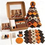 Halloween Quilted Fabric Tree Kit – DIY 3D Centerpiece Sewing Craft