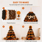 Halloween Quilted Fabric Tree Kit – DIY 3D Centerpiece Sewing Craft