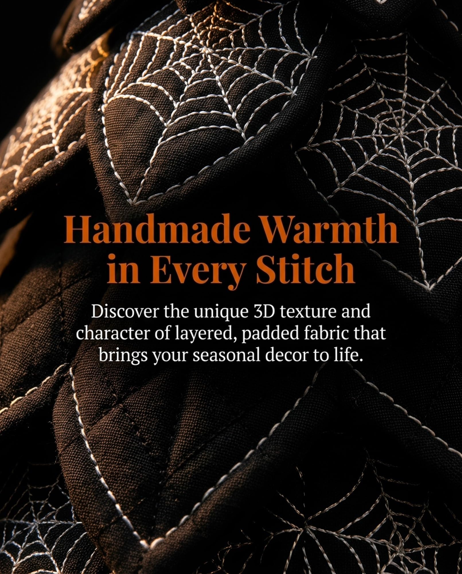 Halloween Quilted Fabric Tree Kit – DIY 3D Centerpiece Sewing Craft